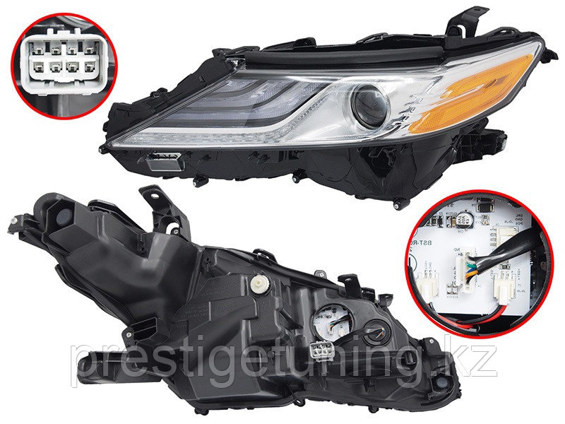 Передняя фара левая (L) на Camry V70/75 2018-23 USA 3 полосные (SAT)