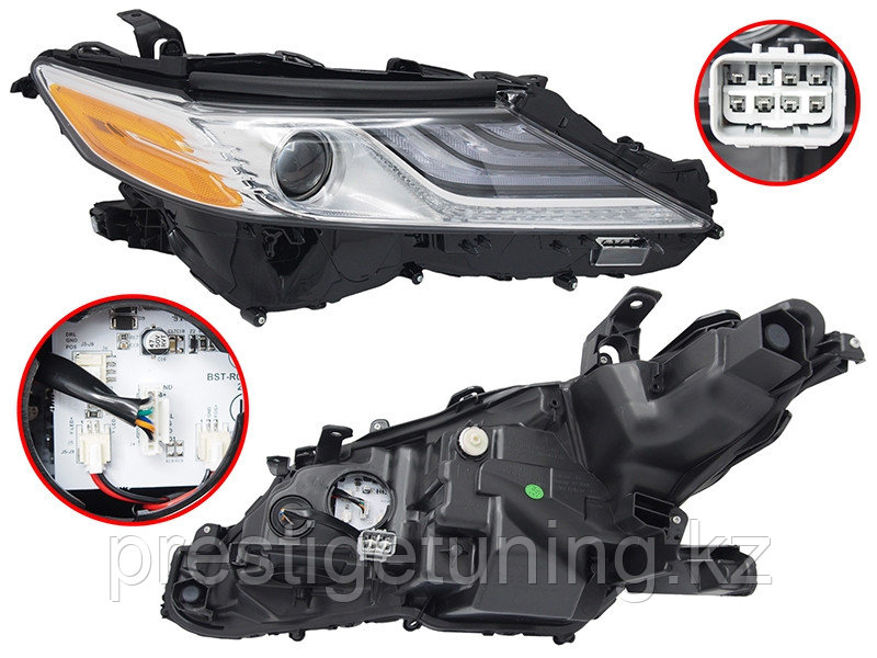 Передняя фара правая (R) на Camry V70/75 2018-23 USA 3 полосные (SAT)