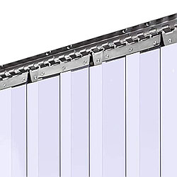 Планка (крепление) для ПВХ штор универсальная на потолок или стену 1 м, 6 подвесок