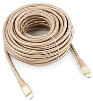 Кабель HDMI Cablexpert, серия Gold, 15 м, v1.4, M/M, золотой, позол., алюминиевый корпус, коробка