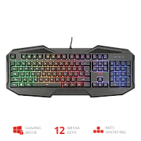 Клавиатура игровая Trust RU GXT830-RW AVONN GAMING KB черный