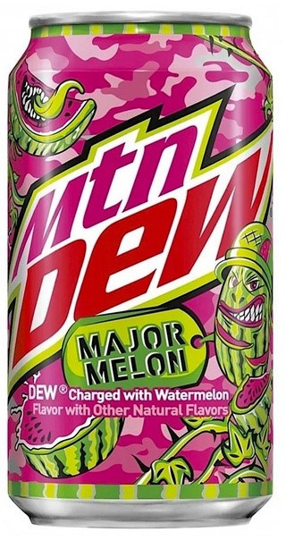 Газ.напиток Mountain Dew Major Melon  355 мл США (12шт-упак)