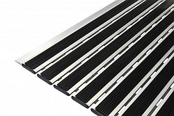 Алюминьевая придверная решетка "Респект" (не требует монтажа) комб. резина 975/655