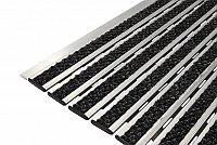 Алюминьевая придверная решетка "Респект" (не требует монтажа) комб. Текстиль под заказ кв.м