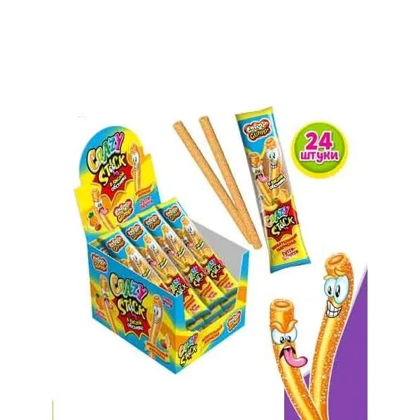 Мармелад Канди Клаб Тутти Фрутти Crazy Gummy Crazy STICK 20гр (24 шт в уп)