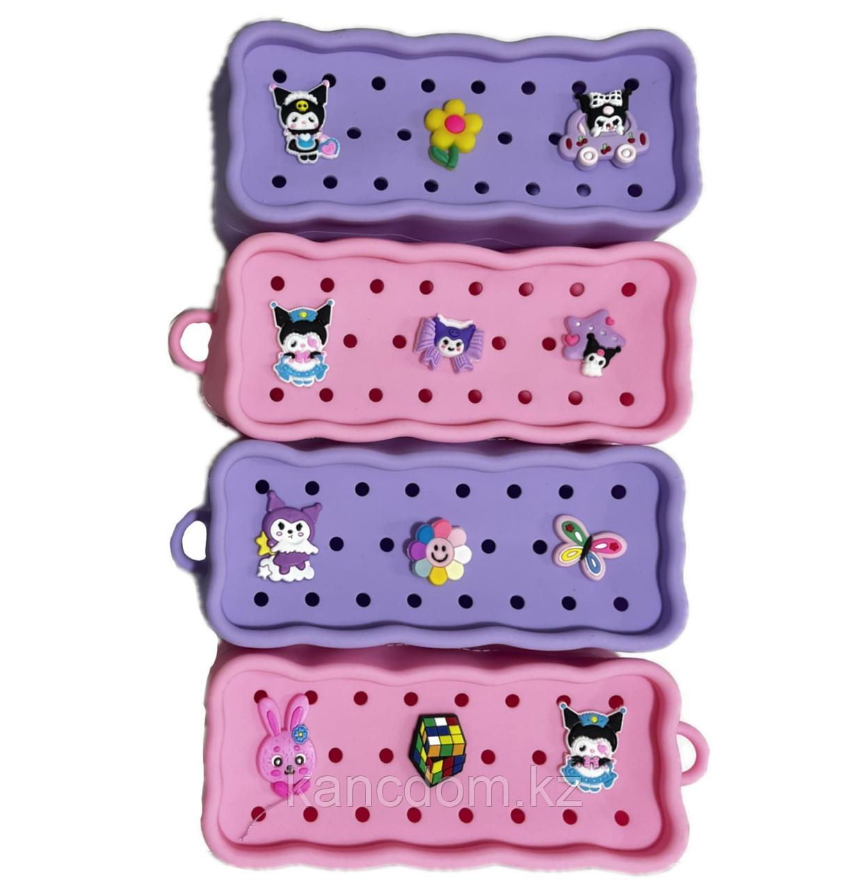 Пенал для карандашей Crocs "Kuromi mix" силикон