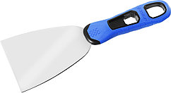 ЗУБР 80 мм, х-образное профилированное полотно, облегченная двухкомпонентная ручка, нержавеющий шпатель,