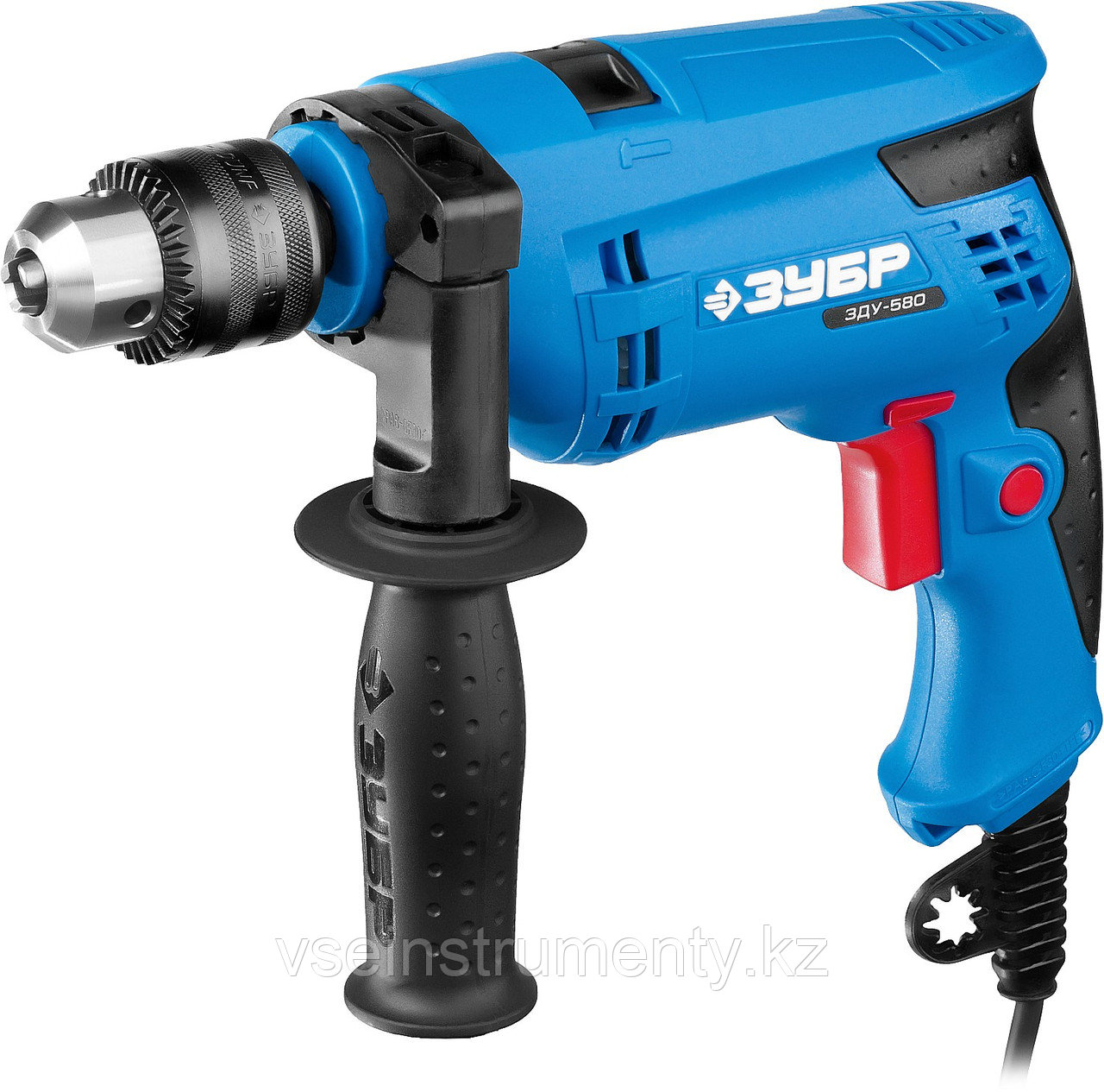 Дрель удар, ЗУБР Профессионал ЗДУ-580 ЭРКМ2, патрон 13мм, реверс, сталь-10мм/бетон-13мм/дерево-20мм, 0-3000, фото 1