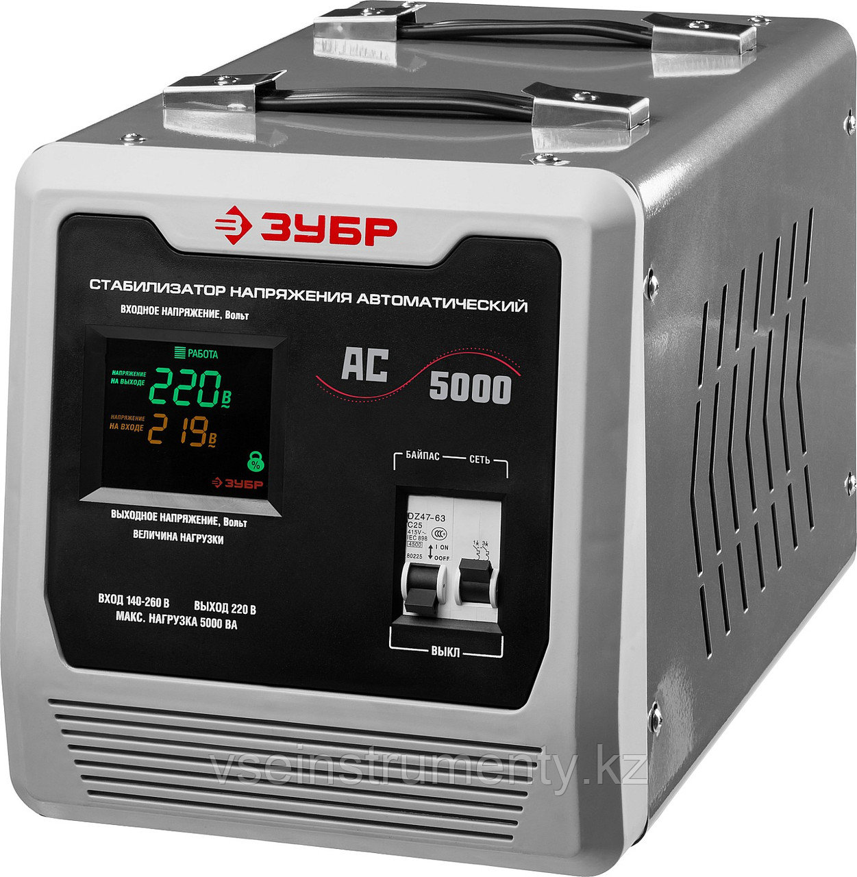 ЗУБР 5000ВА, 5 кВт, автоматический стабилизатор напряжения, Профессионал (59380-5), фото 1