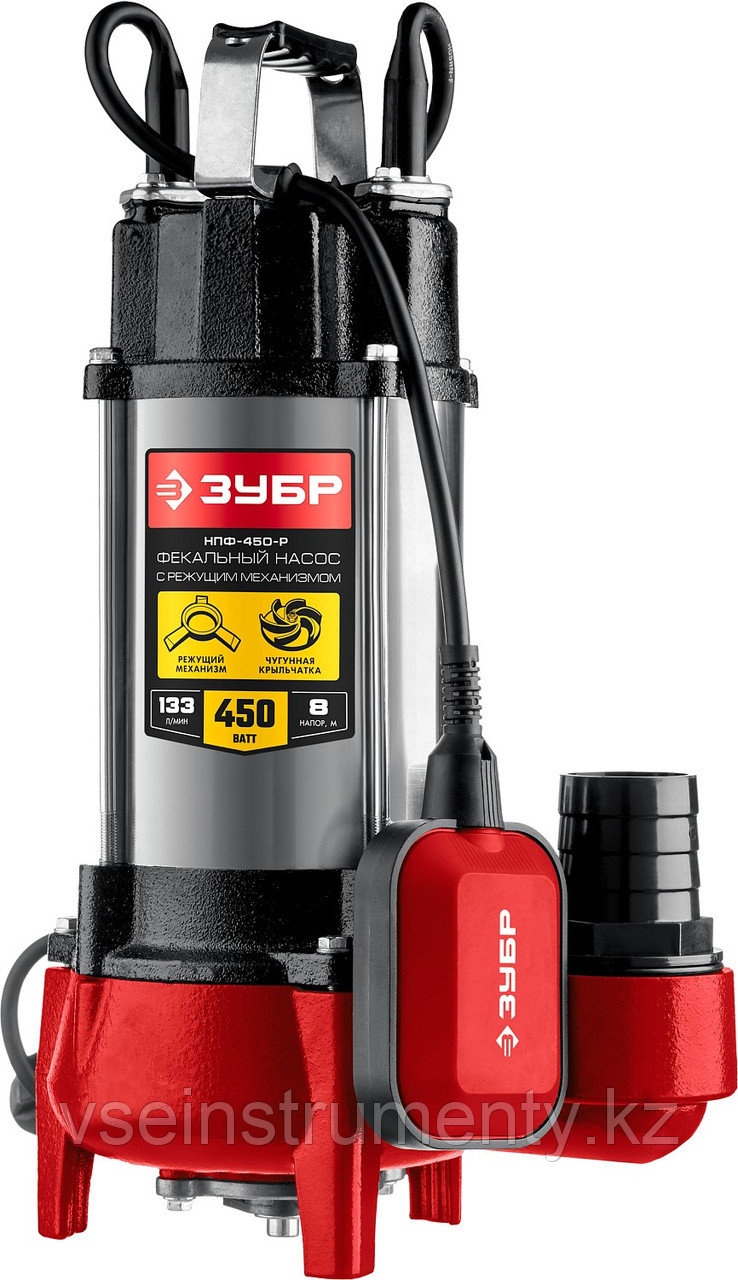 ЗУБР 450 Вт, фекальный насос с режущим механизмом (НПФ-450-Р), фото 1