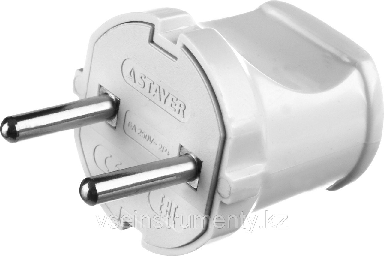 STAYER MAXElectro, белая, 6 А/220 В, 1300 Вт, прямая вилка (55150-W), фото 1