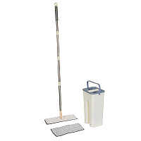 WMC tools Швабра c разборной  ручкой в комплекте с ведром для отжима и сменной тряпкой(L-1200мм,325х110мм,цвет