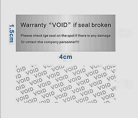 Кепілдік жапсырмалары VOID 1,5 х 4 см парақ 20 дана.