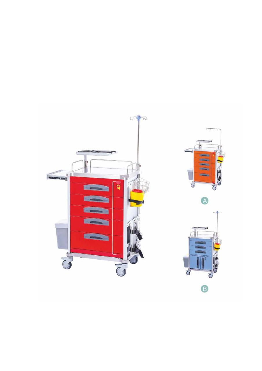 Тележка неотложной помощи Е-33 650*475 *980 мм - фото 1 - id-p117820401