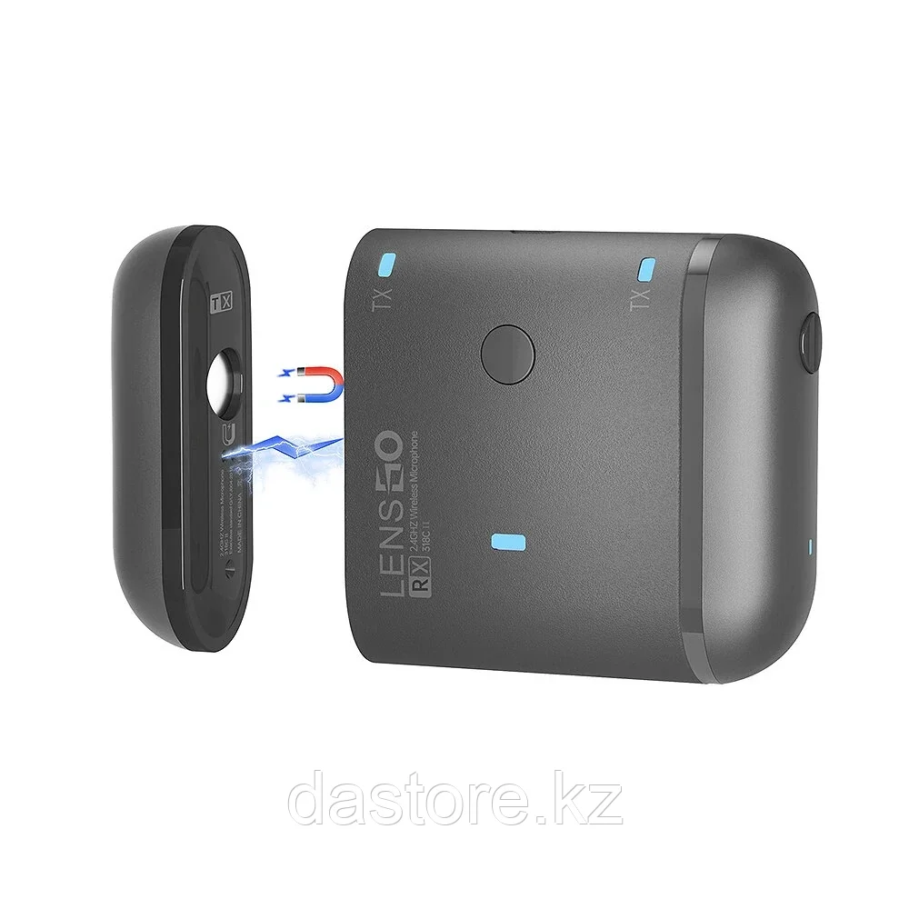 LENSGO 318C II Black/ Беспроводной петличный микрофон для смартфона