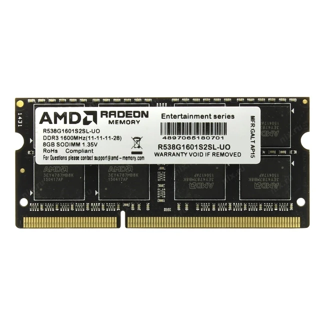 Оперативная память для ноутбука 8Gb DDR3L 1600MHz AMD Radeon R5 Entertainment Series R538G1601S2SL-U