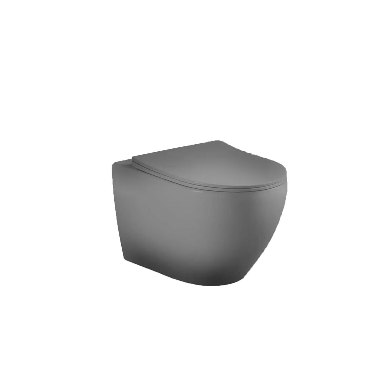 Подвесной унитаз с сиденьем SANITECO ZT-1025A (Графитовый) 490*360*360 мм