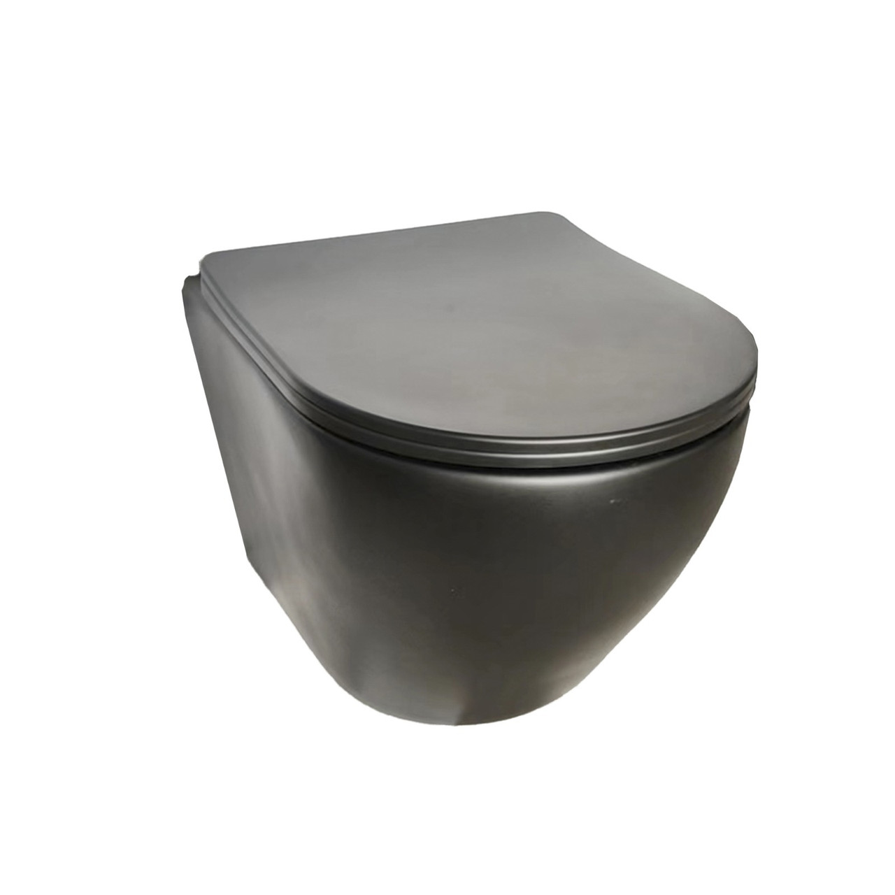 Унитаз подвесной SANITECO YHJ-001MB (матовый черный)