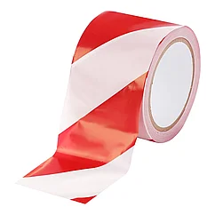 Сигналдық таспа 75мм х 150м қызыл-ақ