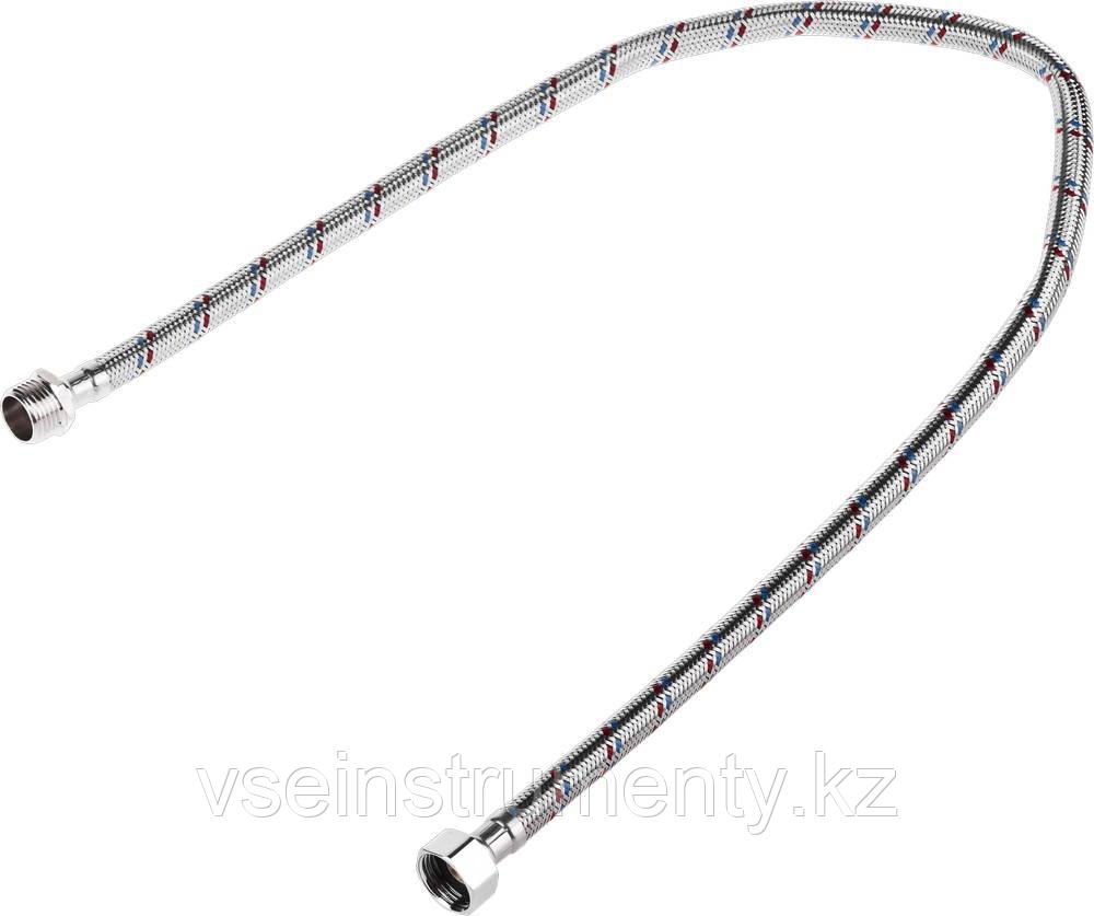 STAYER 1/2″, 0.8 м, гайка-штуцер, гибкая подводка для воды, Professional (51015-G/S-080), фото 1