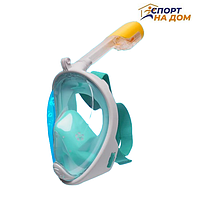 Маска для сноркелинга Зеленая с креплением для камеры (Размер S/M)