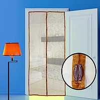 Магнитная противомоскитная сетка для дверей 120*210 см (коричневая)