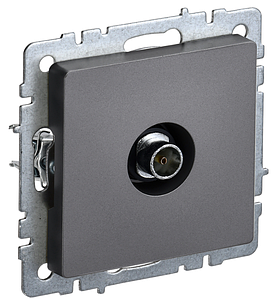 BRITE Розетка TV оконечная РТВ11-0-БрС сталь IEK