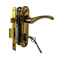 Комплект ручки с замком APS KL6123 GOP/SN под сердцевину