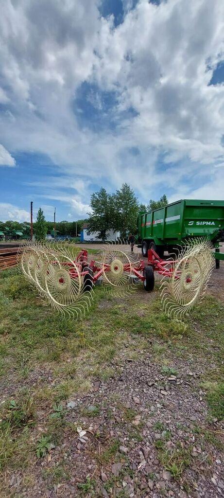 Грабли-валкообразователь прицепные Sitrex H90/V8(Италия) 9-ти колесные с центральным колесом