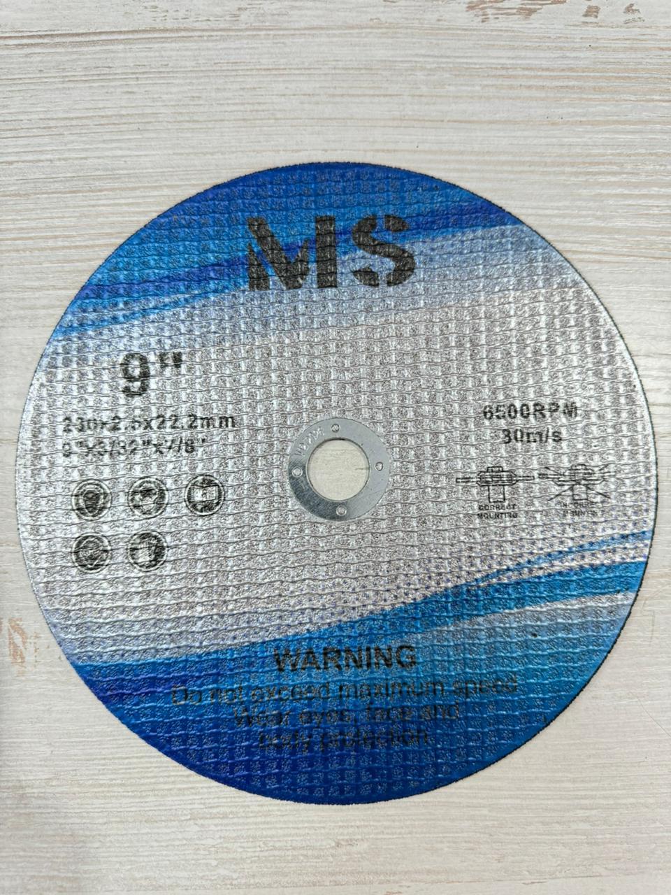 Круги отрезные по металлу MS 9*   230*2,5*22,2мм  blue