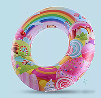 Надувной плавательный круг гелевый "Сладости" (60 см)
