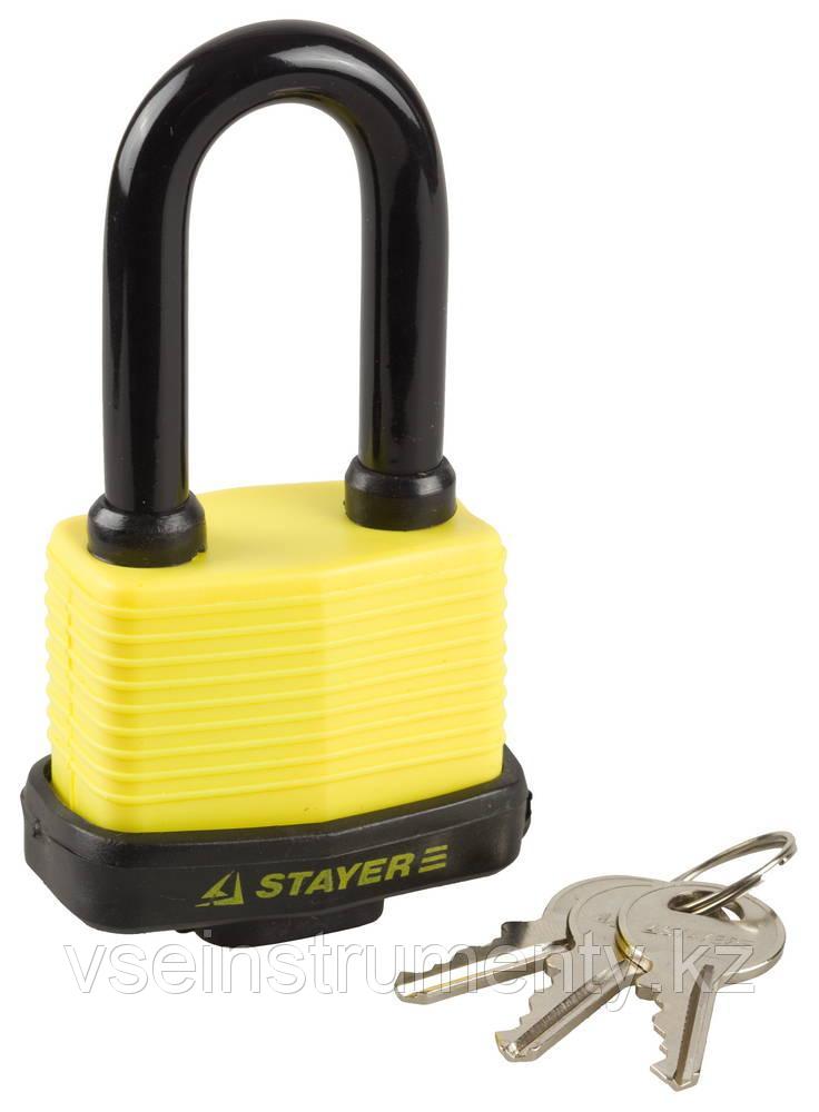 STAYER 60 мм, всепогодный, удлиненная дужка, навесной замок (37141-50), фото 1