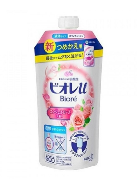 Мыло для тела Biore U Anгельный Rose запасной блок 340mL (Refill)