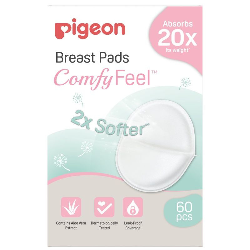 Pigeon Comfy Feel Breast Pads Вкладыши для бюстгальтера с алоэ, 60 шт, фото 1