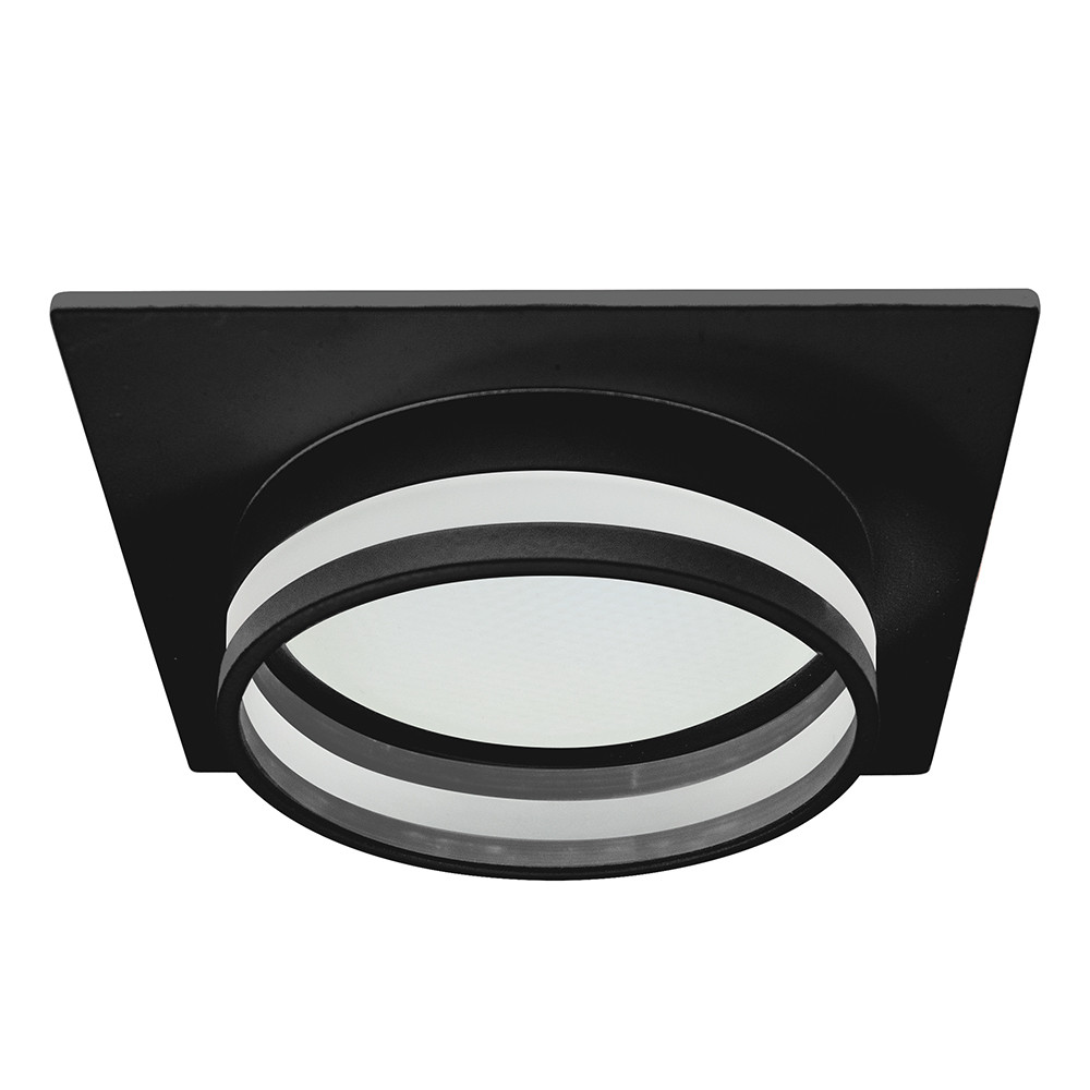 Светильник встраиваемый Feron DL503 LUNA потолочный GX53 черный квадрат, фото 1