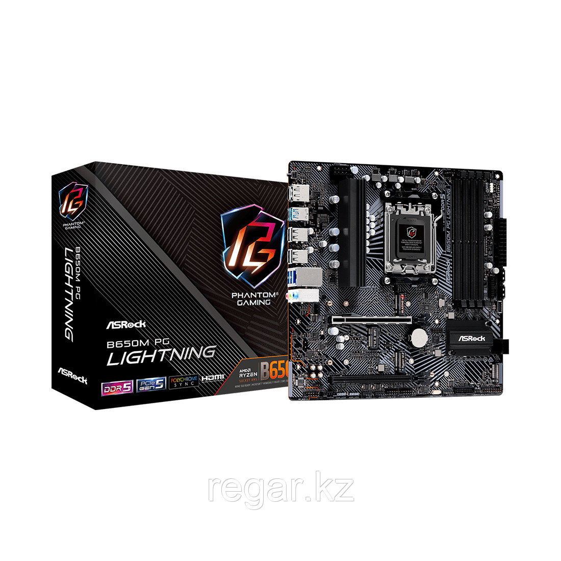 Материнская плата ASRock B650M PG LIGHTNING, фото 1
