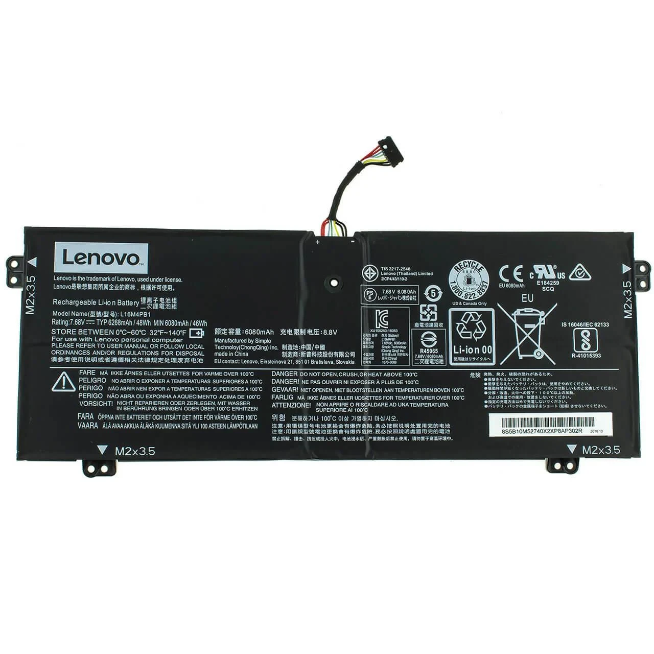 Аккумулятор L16L4PB1 для Lenovo Yoga 720-13IKB 730-13IKB 730-13IWL, фото 1