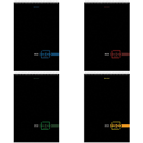 Блокнот BRAUBERG "Dark" на спирали, А4, 80 листов, твердая подложка, в клетку