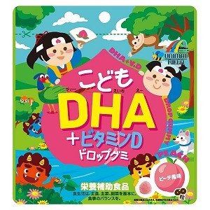 UNIMAT RIKEN Жевательные таблетки Витамин D и омега DHA с персиком 60 штук