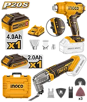 Набор фен и реноватор 20в 2хАКБ и ЗУ кейс SUPER INGCO COSLI230703