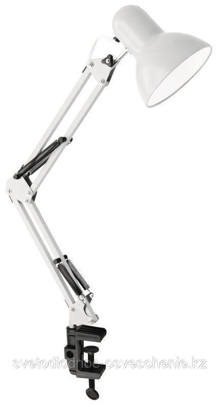 Светильник настольный UF-312P С01 230В 60Вт струбцина бел. Ultraflash 12894