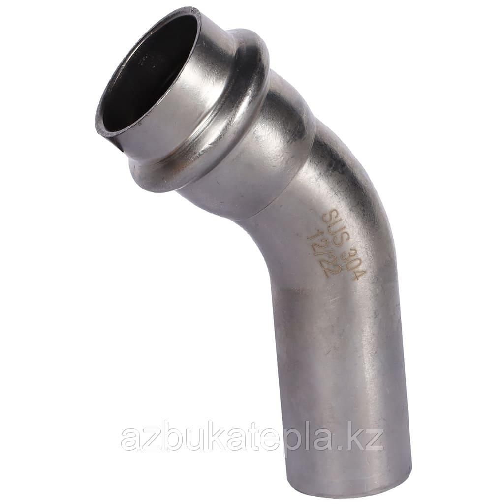Однораструбный пресс-полуотвод из нержавеющей стали 15*15