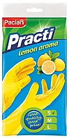 Перчатки резиновые Paclan Universal S; M; L с ароматом лимона 0048