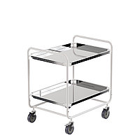 Тележка для перевозки пищи (TPP-2n)(Перевозка пищи и сбор грязной посуды, 2 полки - нерж.)