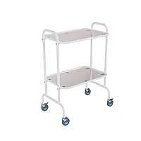 Столик медицинский (SMI-2sn)(Инструментальный, 2 полки - стекло, нерж.)