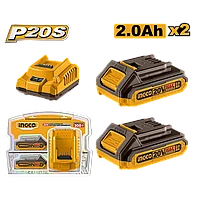 Набор аккумуляторов и зарядное устройство INGCO FBCPK1222 INDUSTRIAL 2x2 Ач