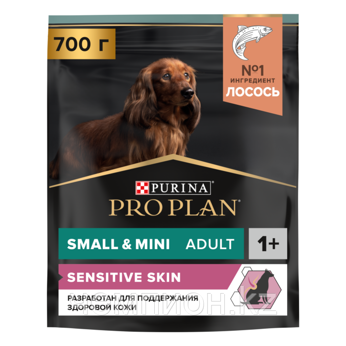 Pro Plan Adult Small &Mini Sensitive Skin, Про План для собак мелких пород с чувст-ной кожей, лосось|рис,700гр