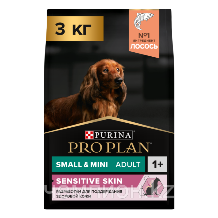 Pro Plan Adult Small & Mini Sensitive Skin, Про План для собак мелких пород с чувст-ой кожей, лосось 3кг