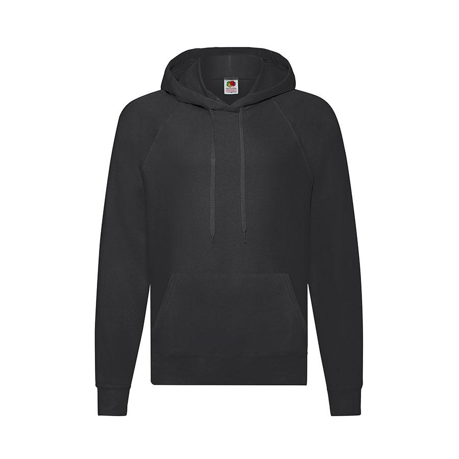Толстовка без начеса LIGHTWEIGHT HOODED SWEAT 240, Черный, S, 621400.36 S