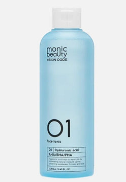 Monic beauty тоник Skin Code 01 Hyaluronic Acid 250 мл